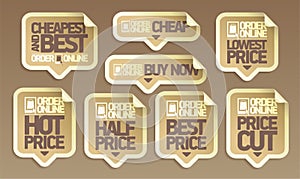 Order online price tags stickers set - cheapest and best, buy now, price cut and best price