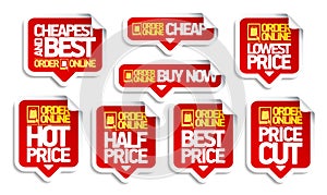 Order online price tags stickers set - cheapest and best, buy now, price cut and best price