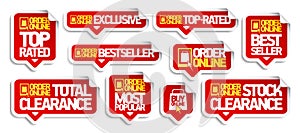 Order online stickers set - top rated, exclusive, etc