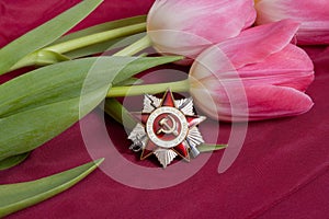 Order of Patriotic War and flower