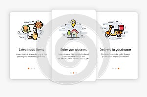 Order process concept. How to order. Modern and simplified vector illustration.