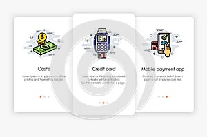 Order process concept. How to order. Modern and simplified vector illustration.