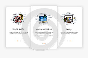 Order process concept. How to order. Modern and simplified vector illustration.
