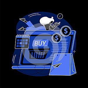 Order processing abstract concept vector illustration.