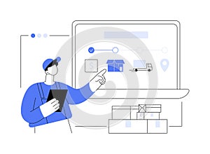 Order processing abstract concept vector illustration.