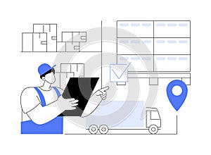 Order processing abstract concept vector illustration.