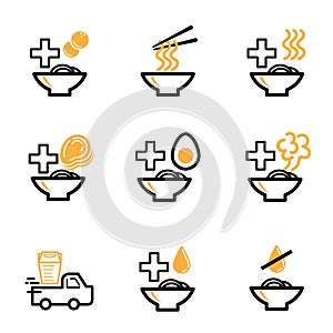 Order ramen icon for restaurant