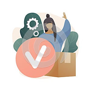 Order received abstract concept vector illustration.