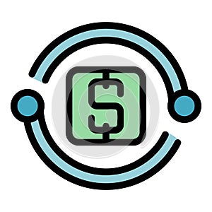 Order refund icon vector flat