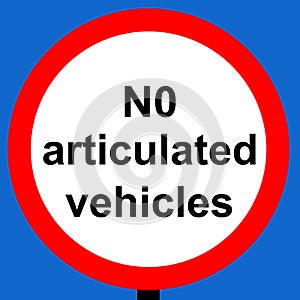 Order sign No articulated vehicles
