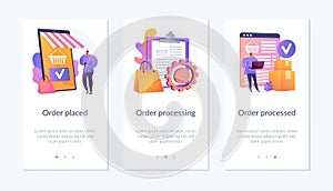 Order status app interface template.