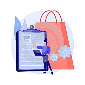 Order tracking program vector concept metaphor