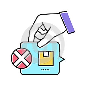 order undelivered review color icon vector illustration photo
