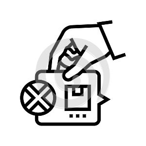 order undelivered review line icon vector illustration photo