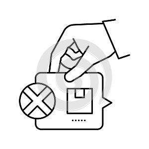 order undelivered review line icon vector illustration photo