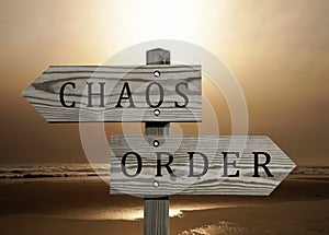 Order vs chaos sign photo