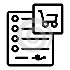 Order write icon outline vector. Claim job