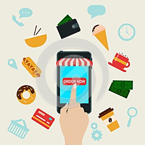 Ordering Fast Food Online by Smart Phone