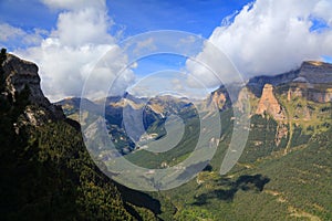 Ordesa valley in Spanish Pyrenees