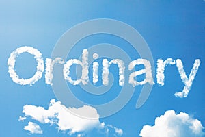 Ordinary cloud word