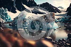 ordinated sceneryFrozen Paradise: A Glacial Wonderland with Unreal Details photo