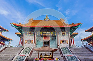 ordination hall of the wat boromracha Temple in bangkok,thailand