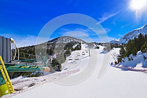 Ordino Arcalis ski resort sector in Andorra