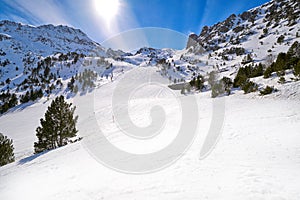 Ordino Arcalis ski resort sector in Andorra