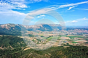 Orduna village and Sierra Salvada mountains