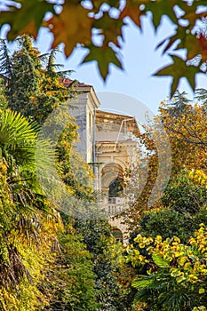 Ordzhonikidze sanatorium located in Sochi. A masterpiece of architectural construction.