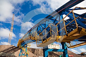 Ore conveyor in open pit mining