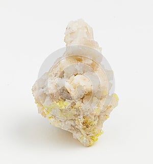 Ore pyromorphite on white background