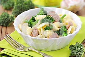 Orecchiette with broccoli and sausage