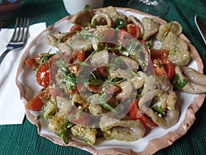 Orecchiette pasta with broccoli rabe photo