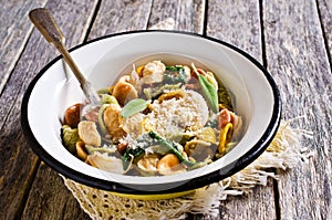 Orecchiette Pasta with garlic and sage