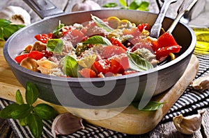 Orecchiette pasta with vegetables