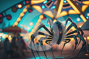 ored arachnidsArachnid Amusement: Spiders Rule the Carnival with Epic Unreal Engine 5 Details