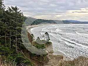 The Oregon Coast on a cloudy day