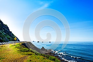 Oregon coast highway near Gold Beach, USA