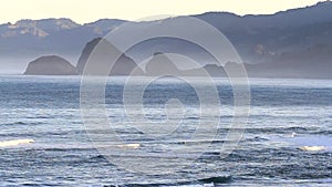 Oregon coast landscape in the morning