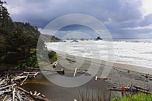 Oregon Coast, Stormy Day at Ecola State Park, Pacific Northwest, Oregon, USA