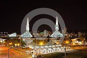 Oregon Convention center at night