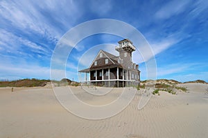 Oregon Inlet life-saving station on Pea Island, North Carolina