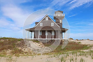 Oregon Inlet life-saving station on Pea Island, North Carolina