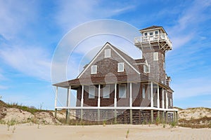 Oregon Inlet life-saving station on Pea Island, North Carolina