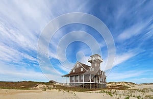 Oregon Inlet life-saving station on Pea Island, North Carolina