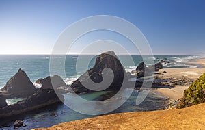 Oregon Pacific coast landscape, Seal rocks in a row