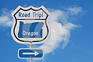 Oregon Road Trip Highway Sign