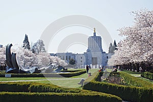 Oregon State Capital in Spring.