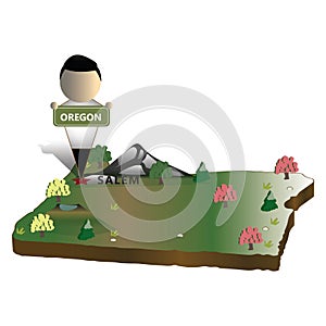 oregon state map. Vector illustration decorative design